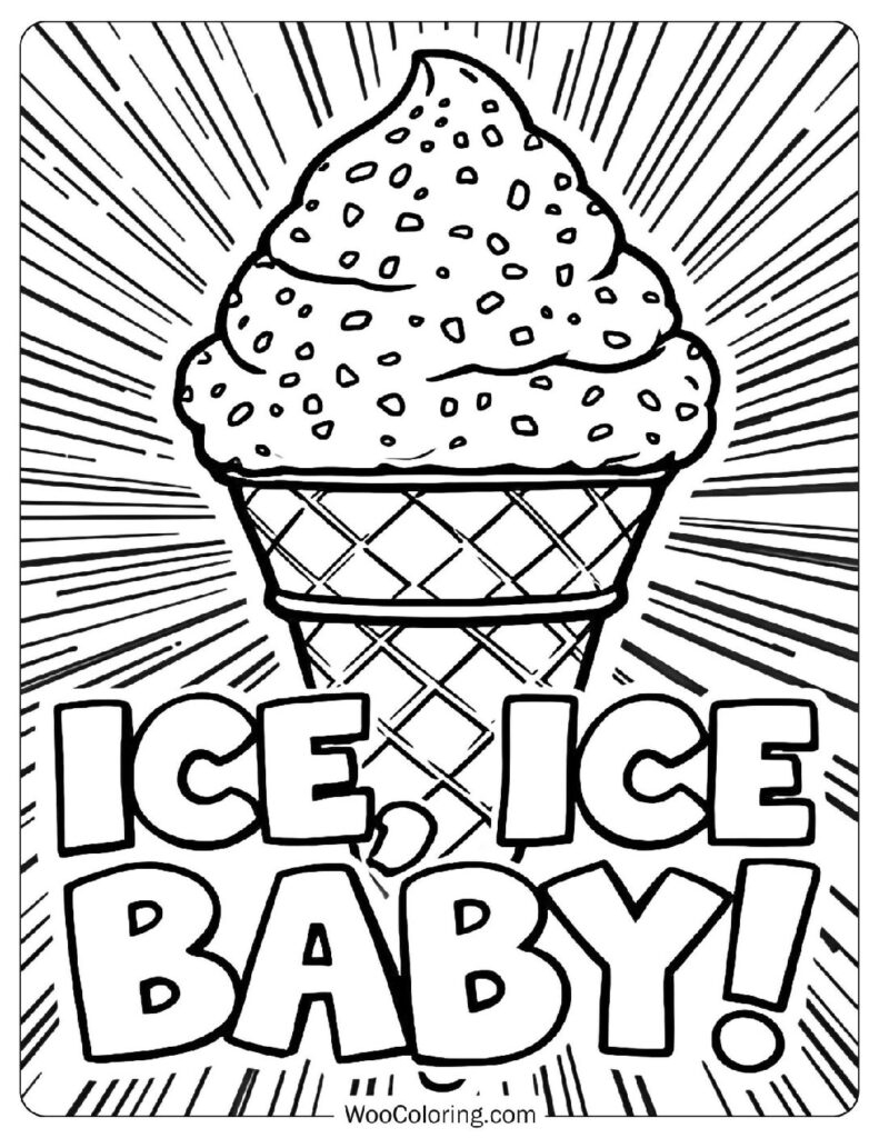 ice cream cone coloring sheet