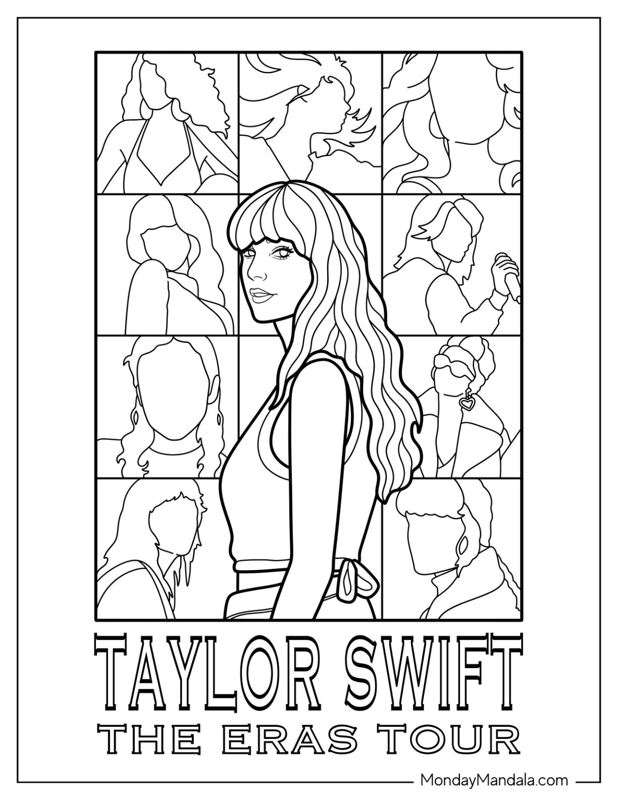 taylor swift coloring pages