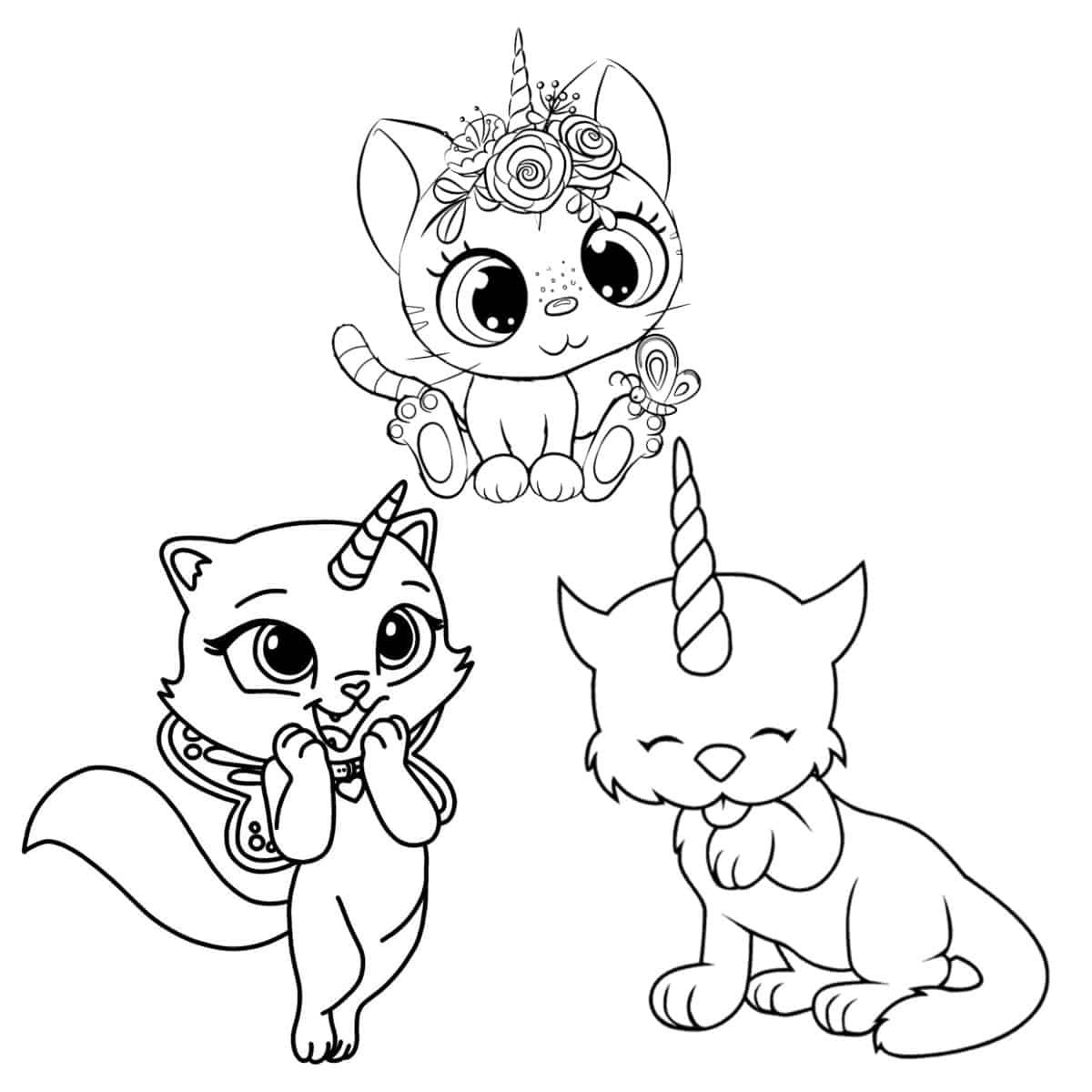 41 Cutest Unicorn Cat Coloring Pages Free Artsy Pretty Colors