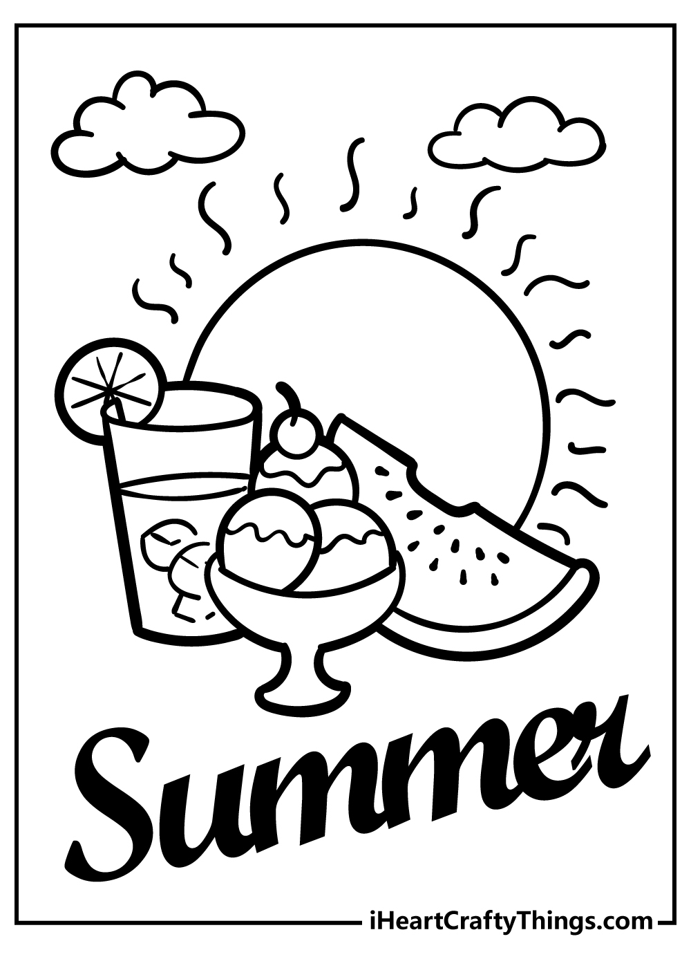 45 Summer Coloring Pages Free To Print Detailed PDF Sheets 