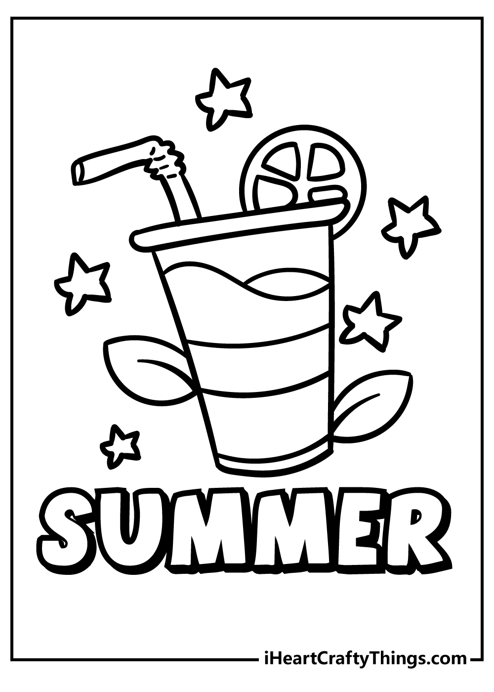 cute summer coloring pages