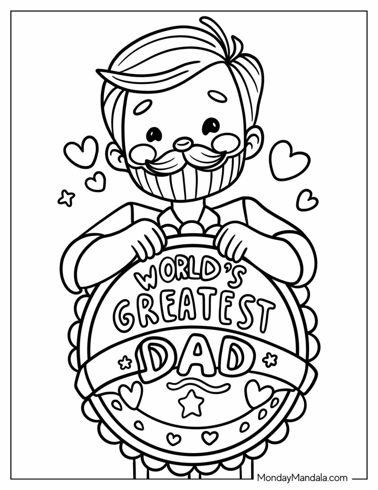 color pages for father's day