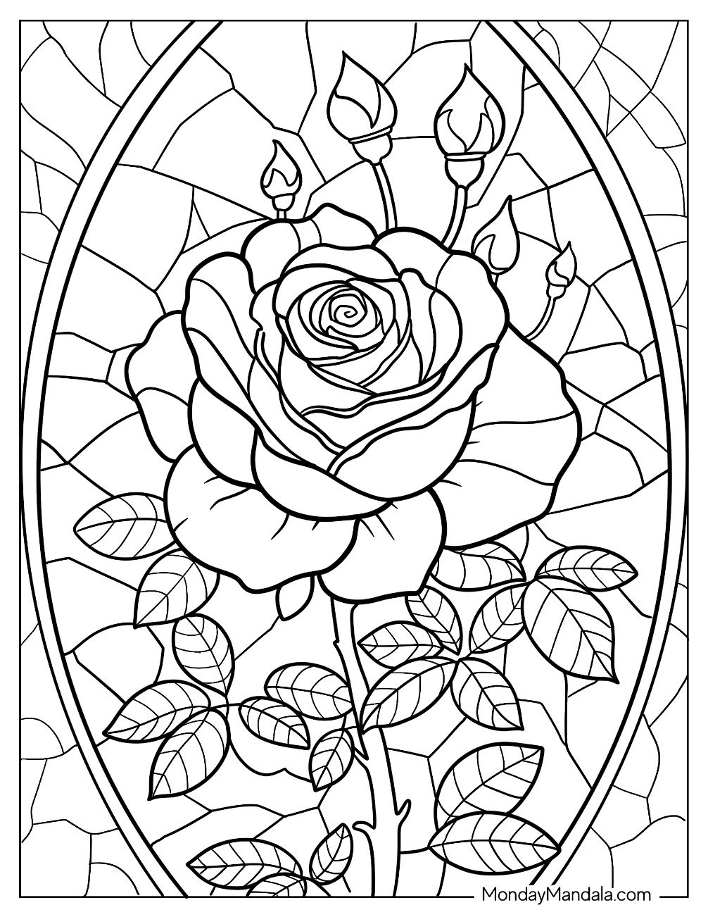 48 Stained Glass Coloring Pages Free PDF Printables 