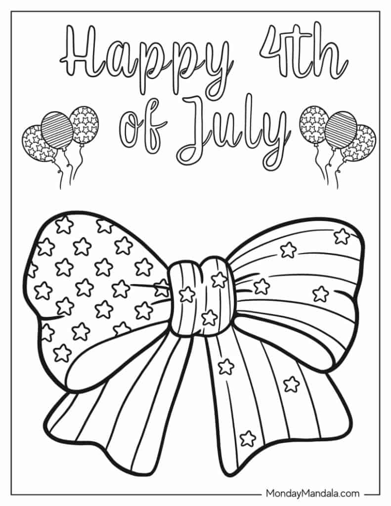 july 4th color sheets