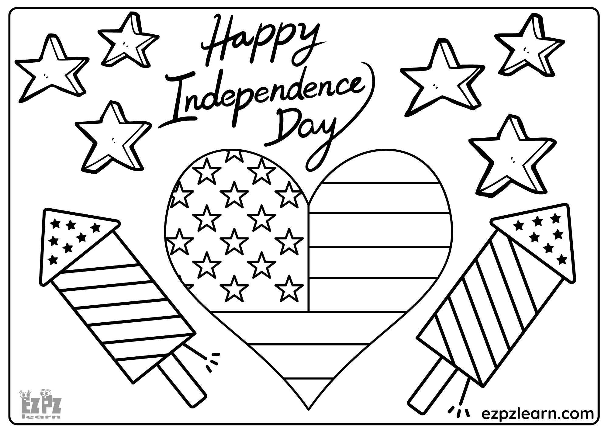 4th of july pictures to color