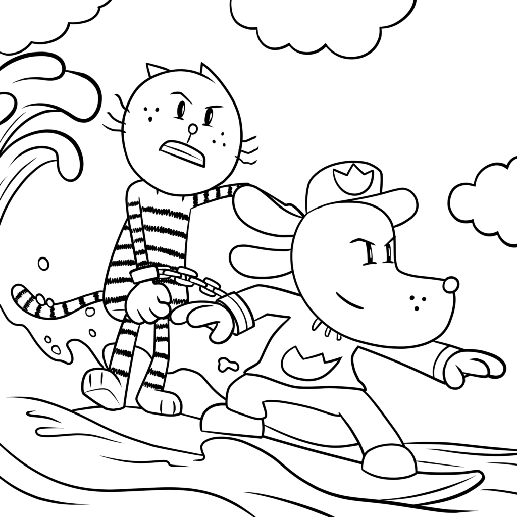 dog man coloring sheets