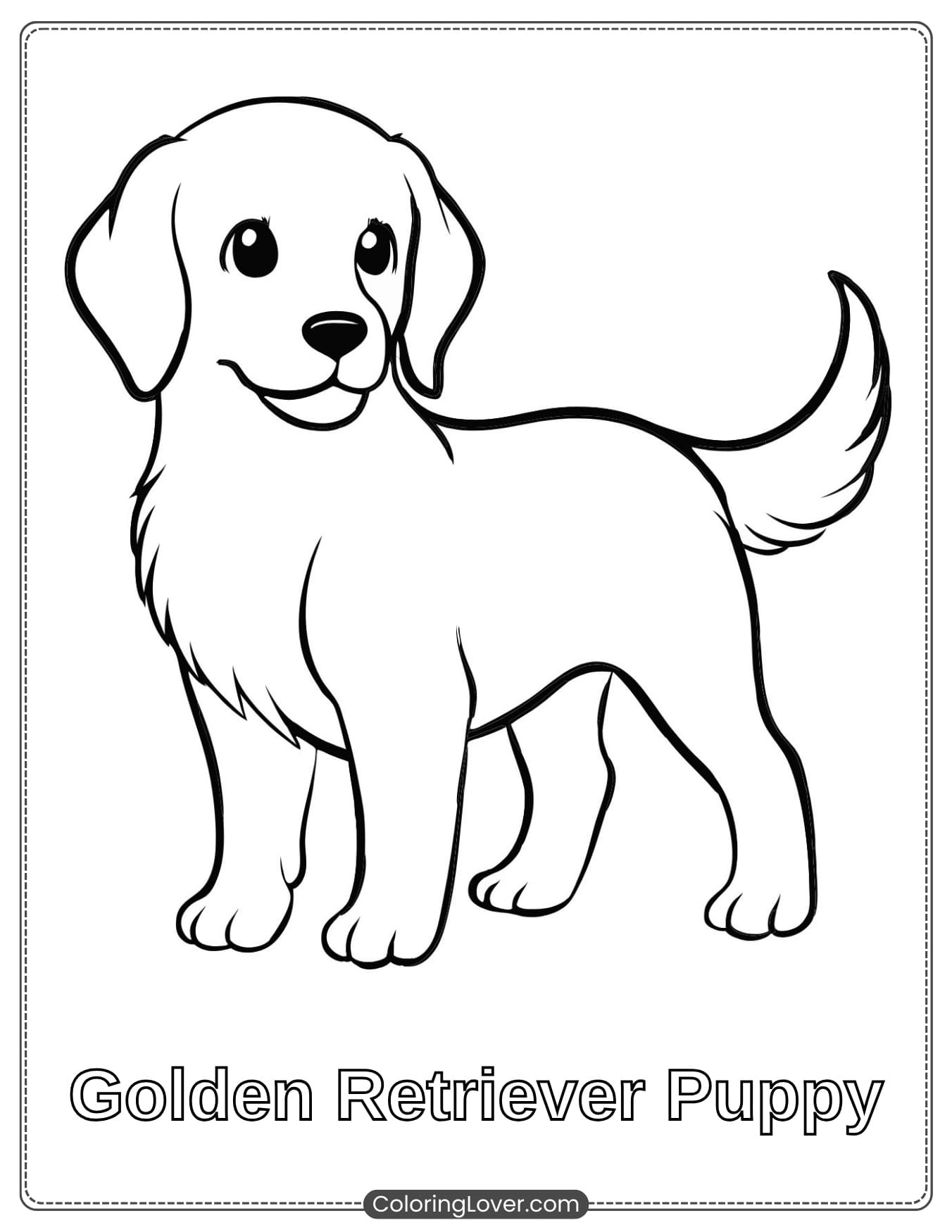 colouring pages of cute puppies