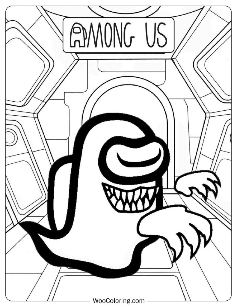 among us coloring page