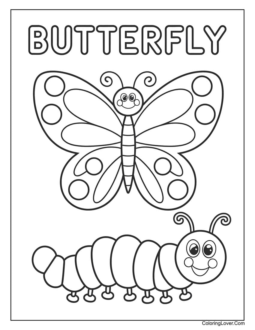 butterfly coloring sheets printable