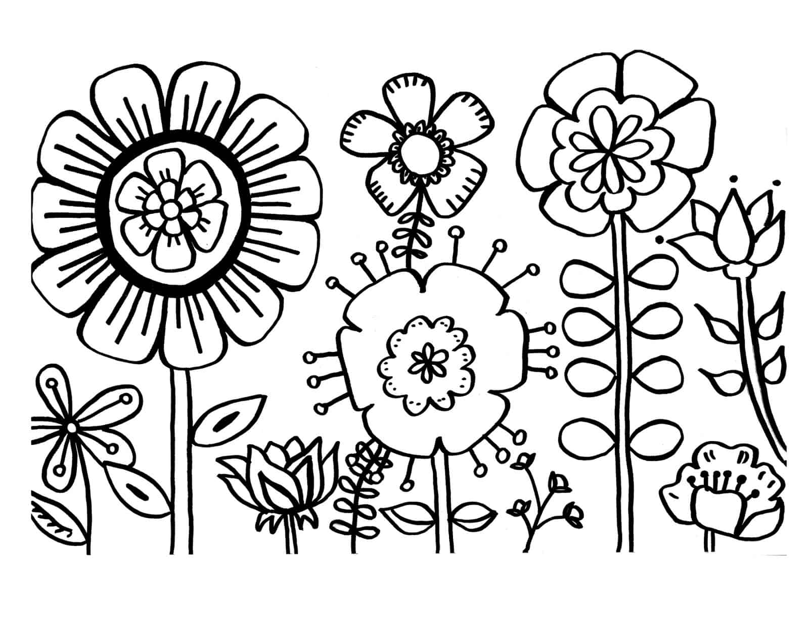 free coloring pages flowers