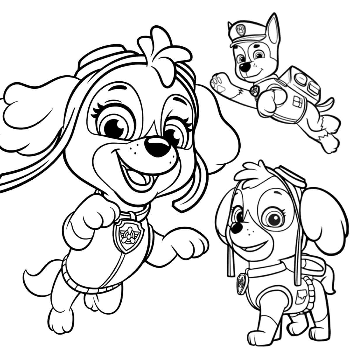paw patrol color sheets