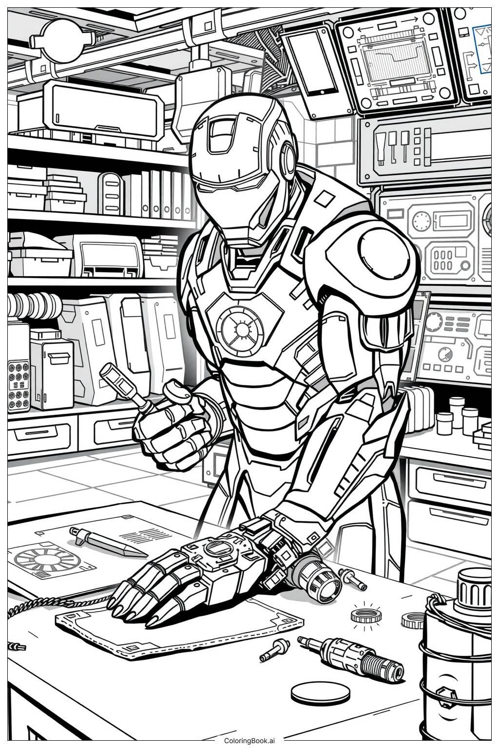iron man color sheets