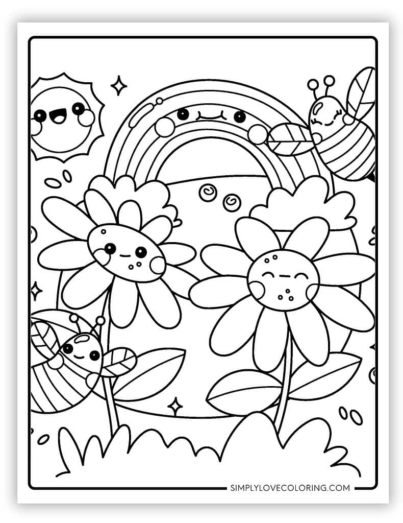 65 Beautiful Flower Coloring Pages Free PDF Printables Simply Love Coloring
