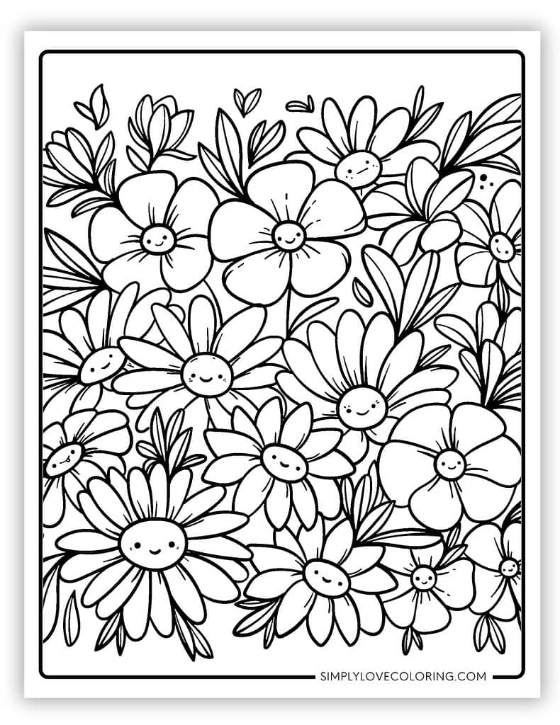 flower coloring pages printable