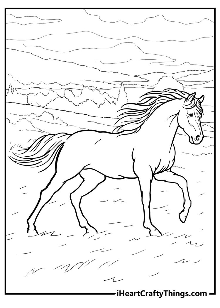 horse coloring books printable