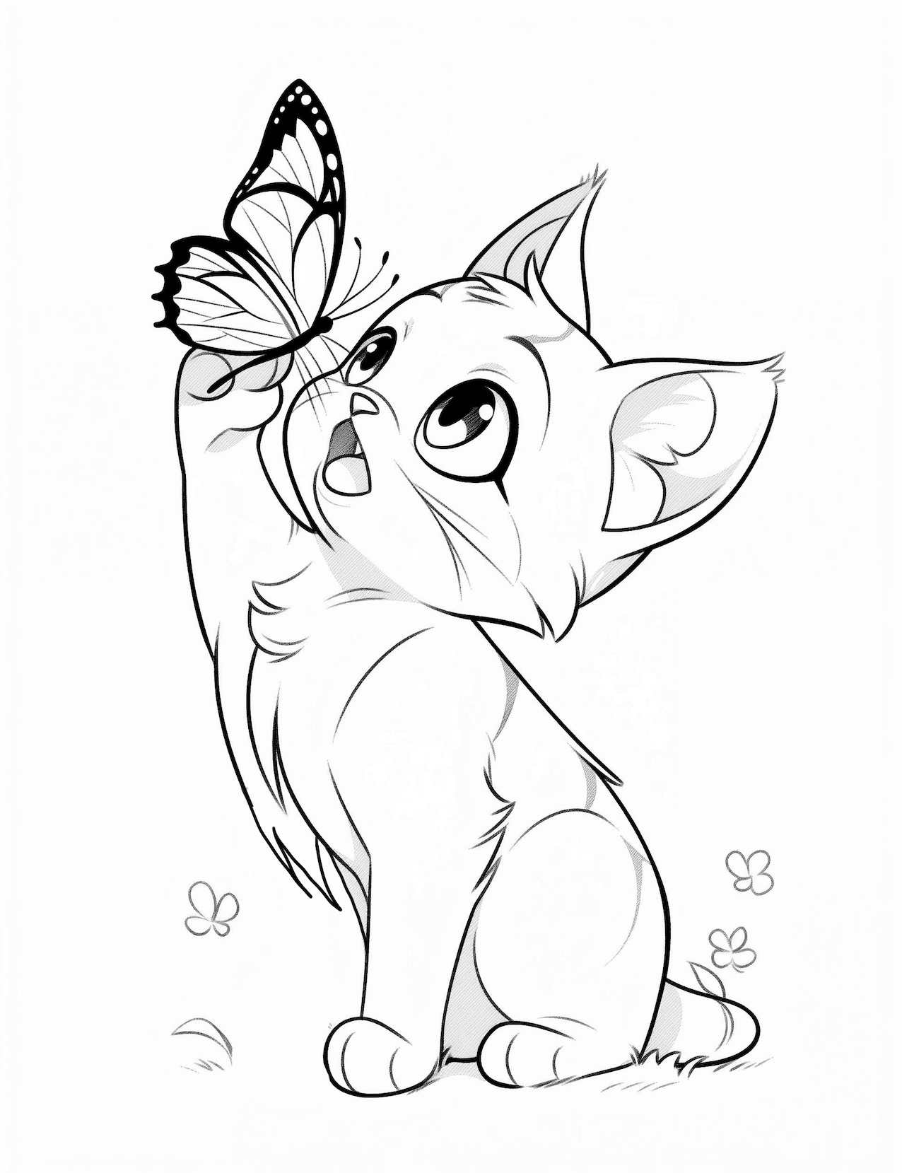 cute cat coloring sheets