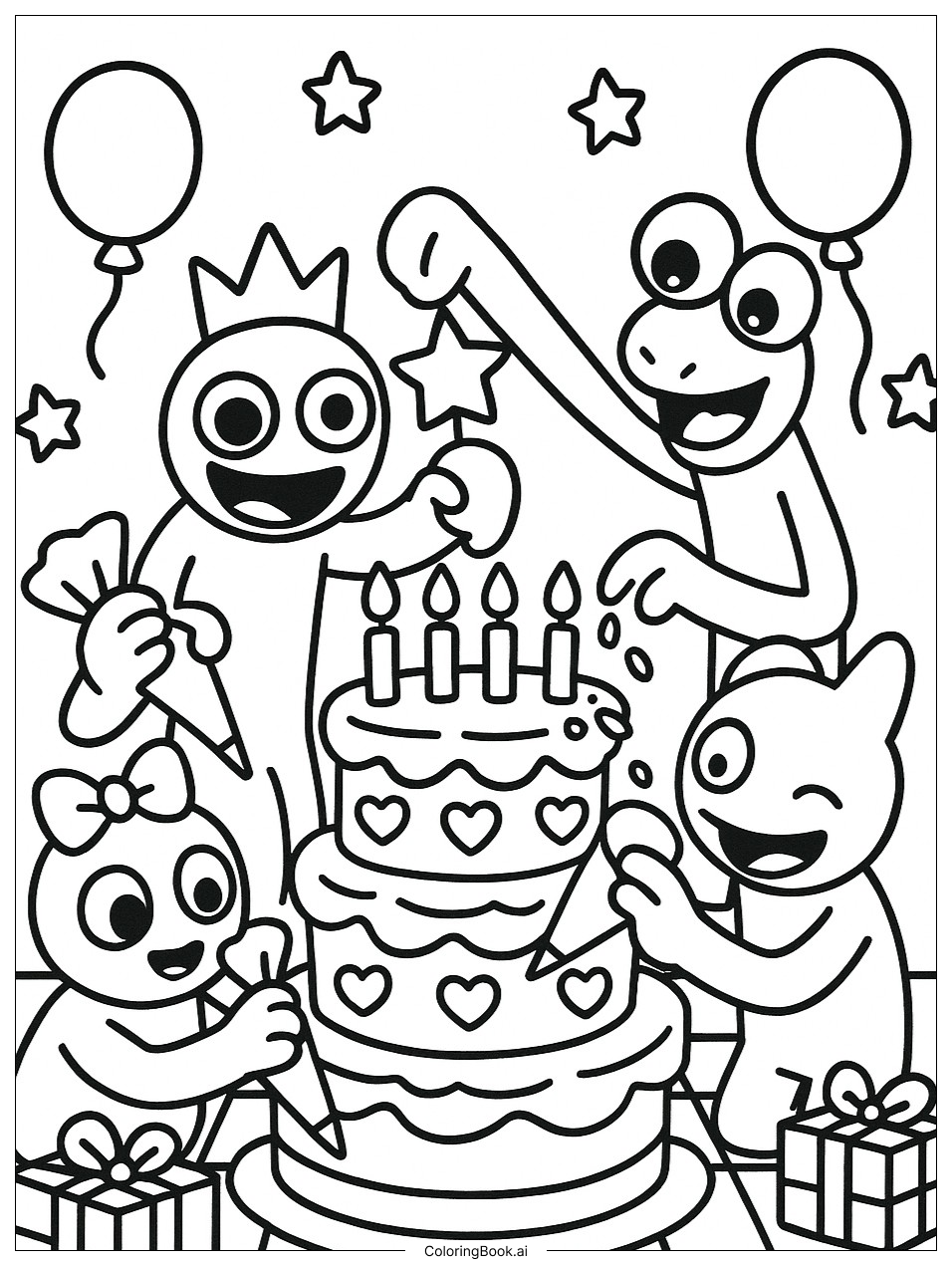 8 Rainbow Friends Coloring Pages Free PDF PNG Printables 