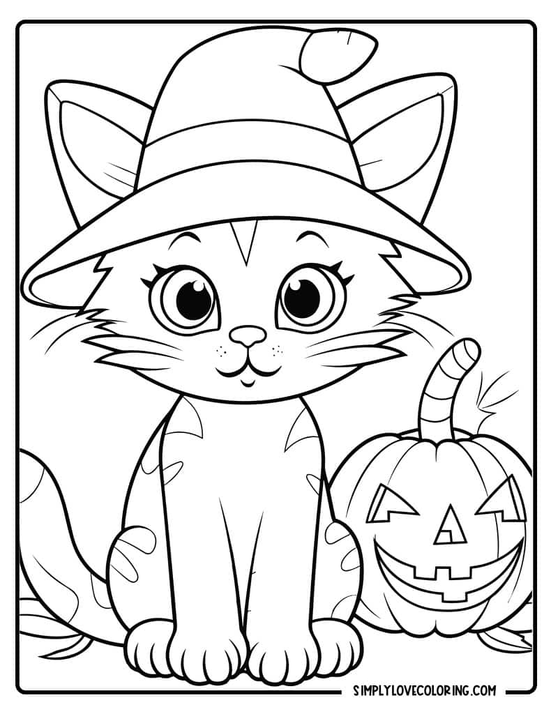 halloween cat coloring sheet halloween cat coloring sheet