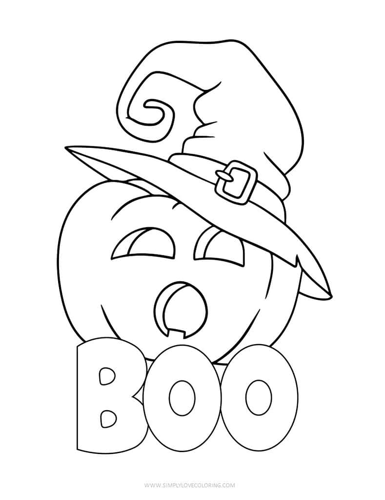 halloween color pages free printable