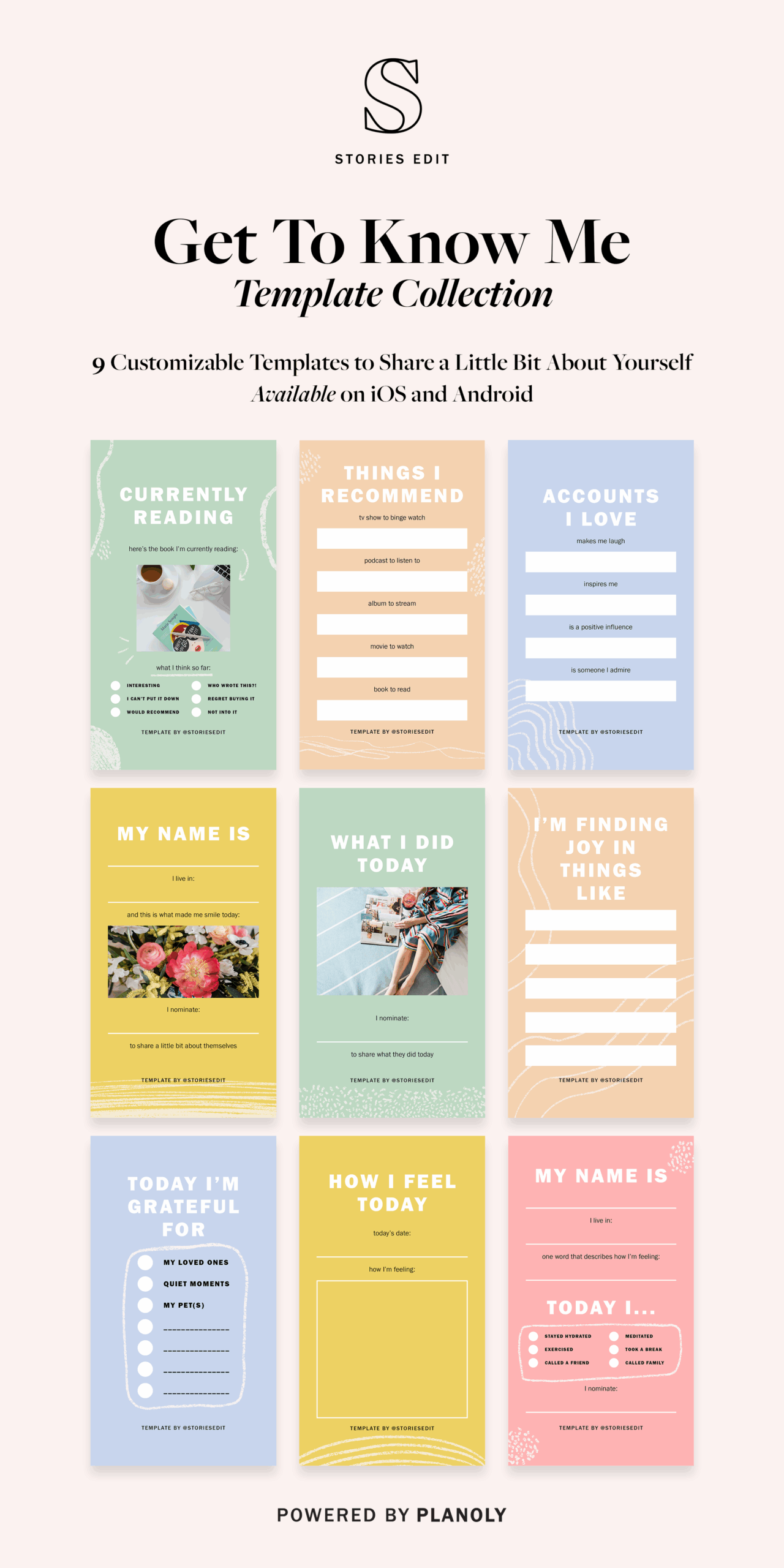 9 Free Get To Know Me Instagram Story Templates PLANOLY