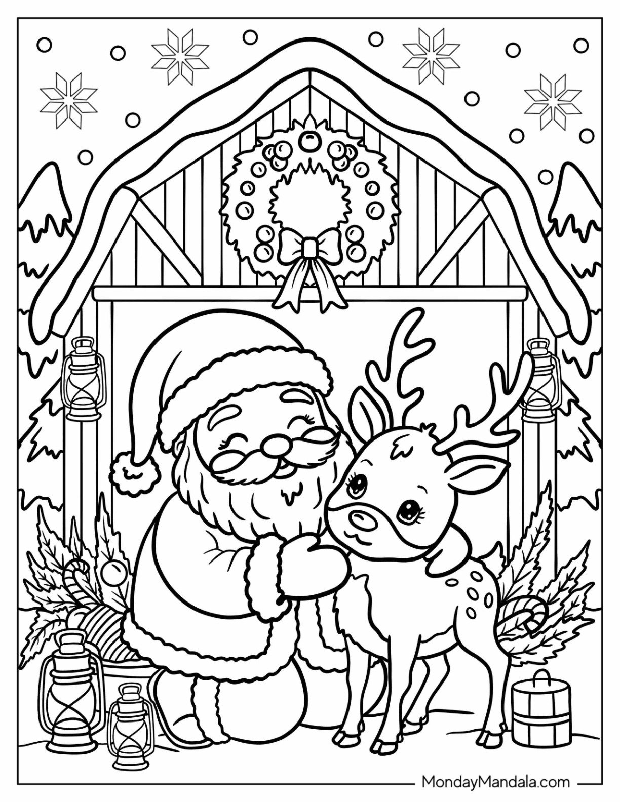 santa claus coloring sheets