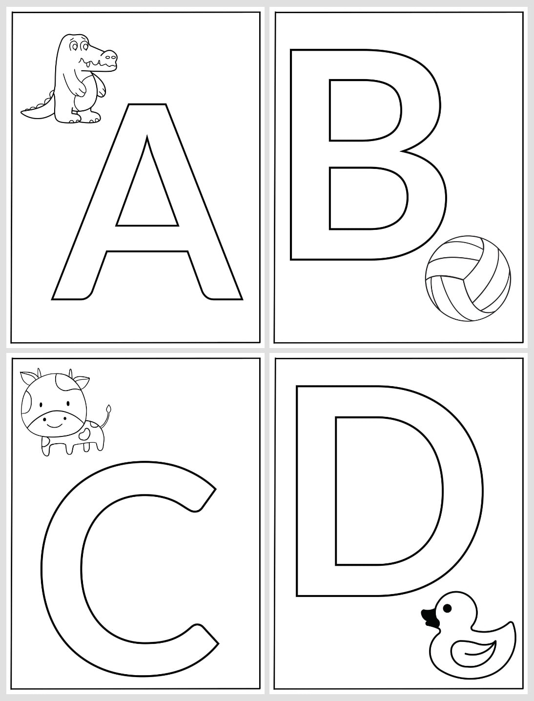 letter a coloring pages