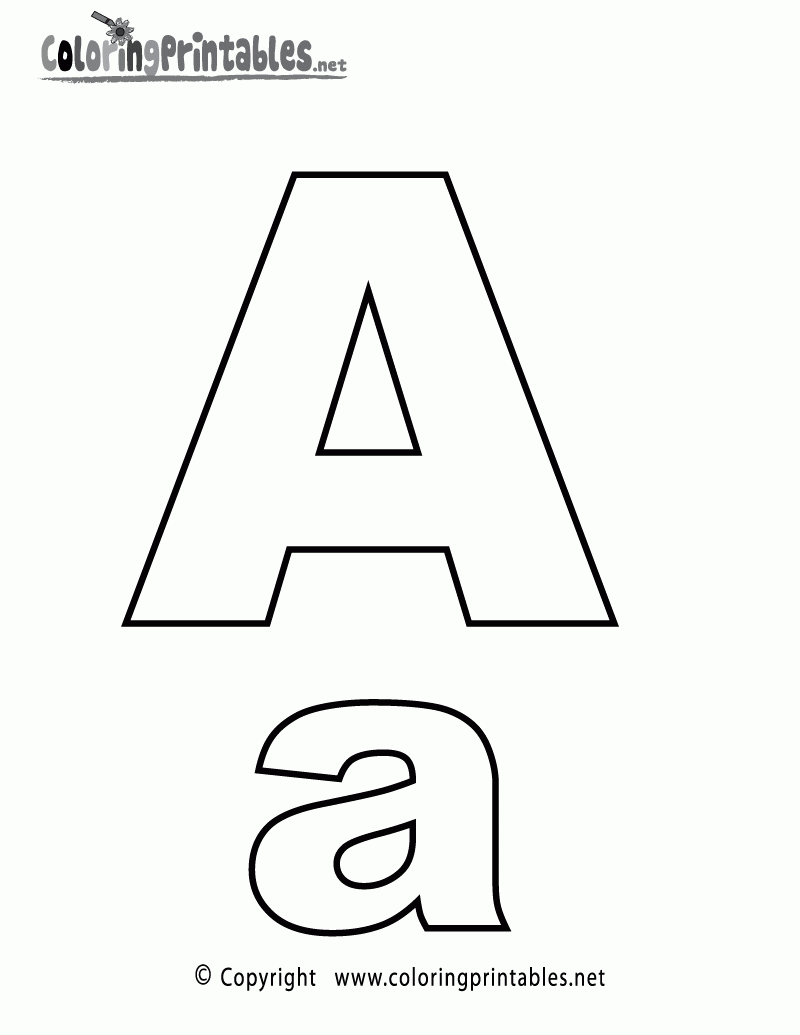 Alphabet Letter A Coloring Page A Free English Coloring Printable Alphabet Letter A Coloring Page A Free English Coloring Printable