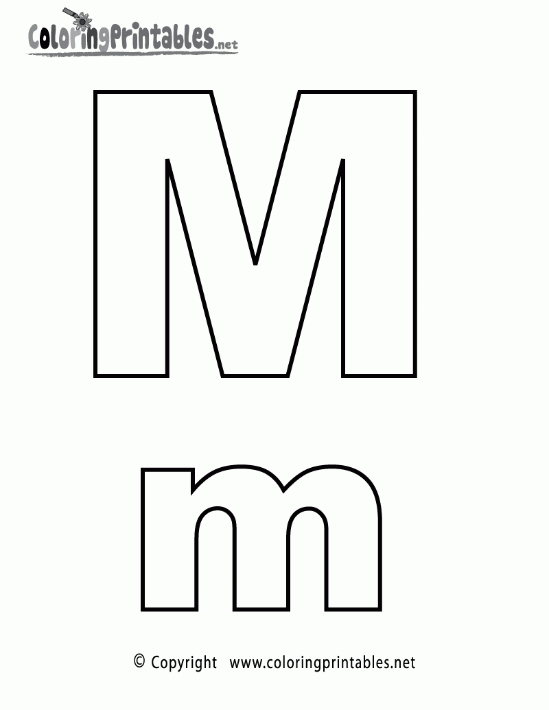 letter m coloring sheets