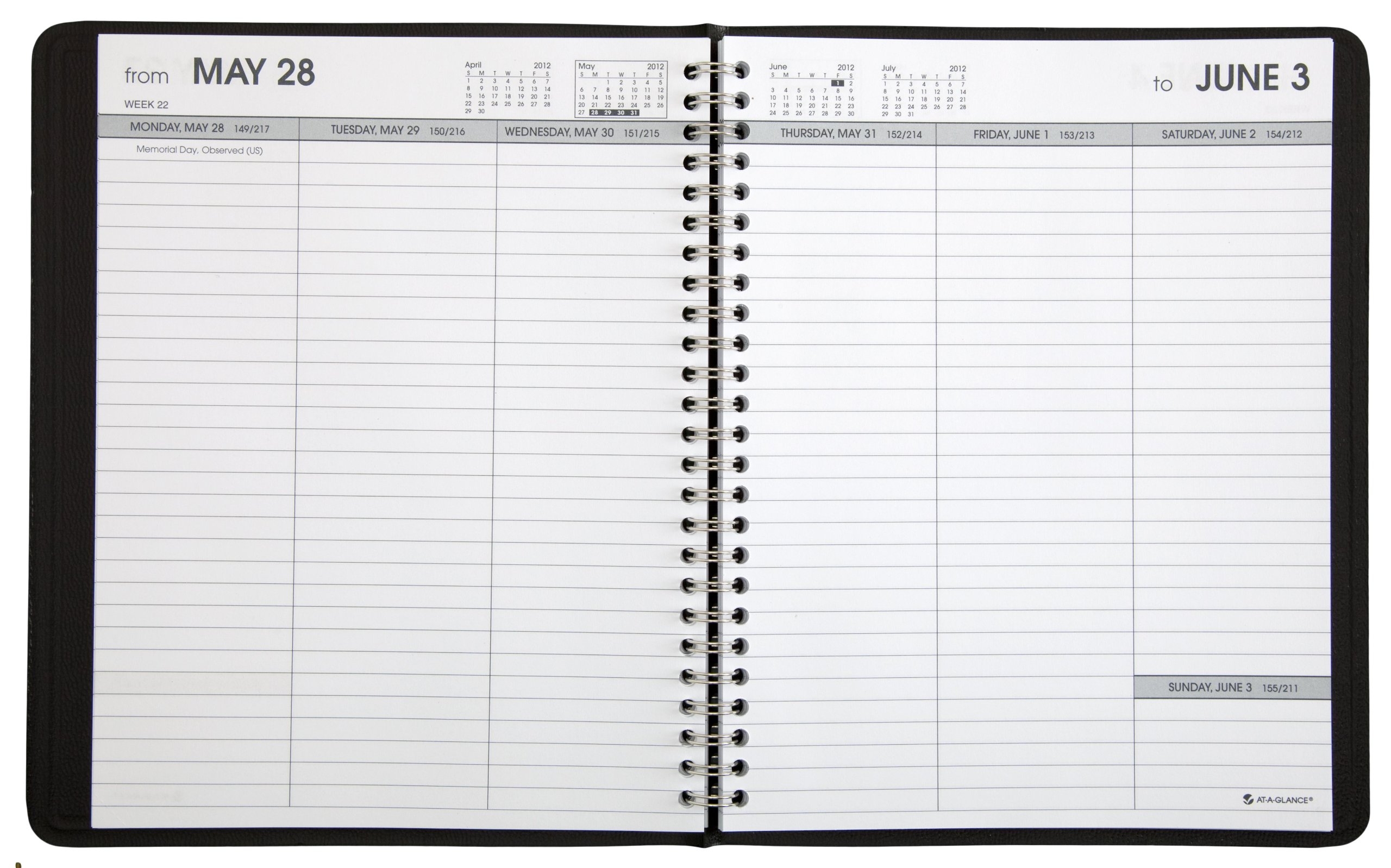 at a glance weekly planner