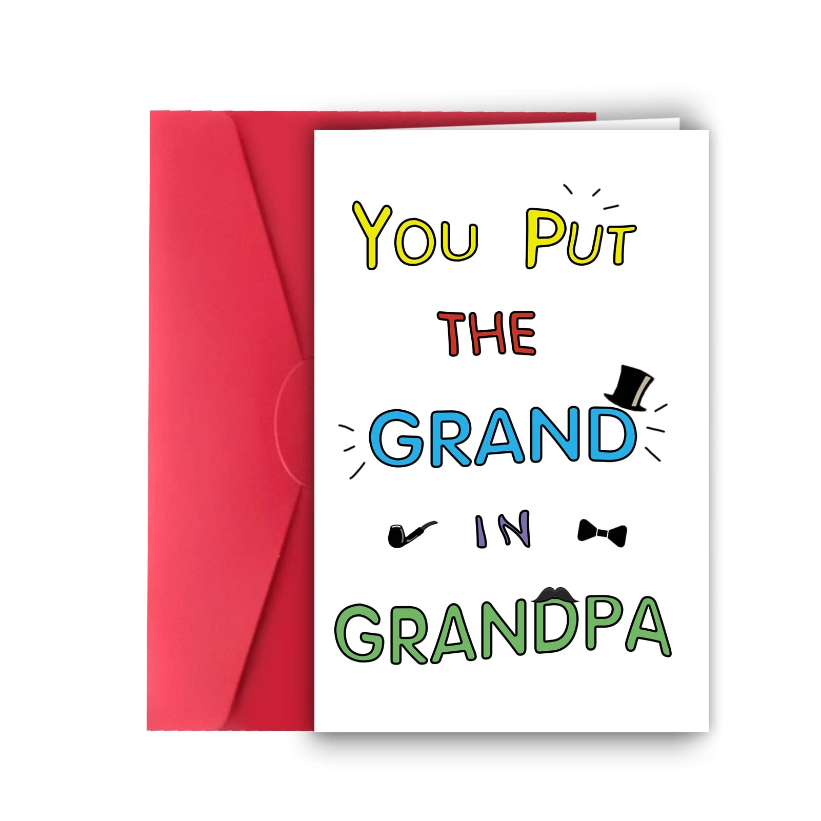 Amazon Cute Father s Day Cards For Grandpa From Grandchildren Funny Grandfather Fathers Day Card Gift For Men Unique First Father s Day Cards For Grandfather Happy Birthday Gifts For Grandpa From Clothing 