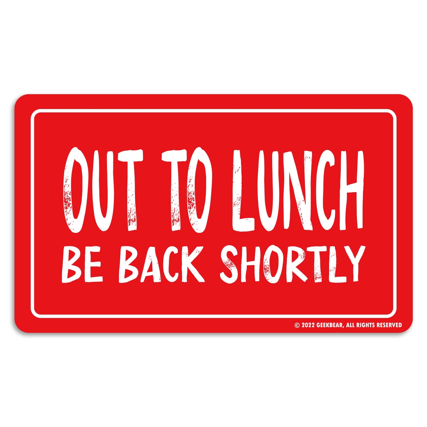 Amazon GEEKBEAR Out To Lunch Sign Red Unique Premium Acrylic Design With Rope Visible And Durable Perfect For Business Retail Office And Home Home Kitchen