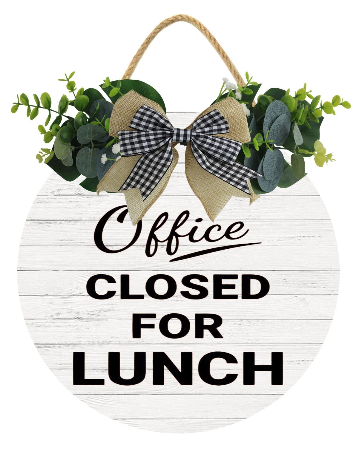 Amazon KPSheng Out For Lunch Sign Office Closed For Lunch Wood Door Sign For Dining Break Room Food Kitchen Office Work Wood Sign Business Sign 11inch By 11inch Home Kitchen