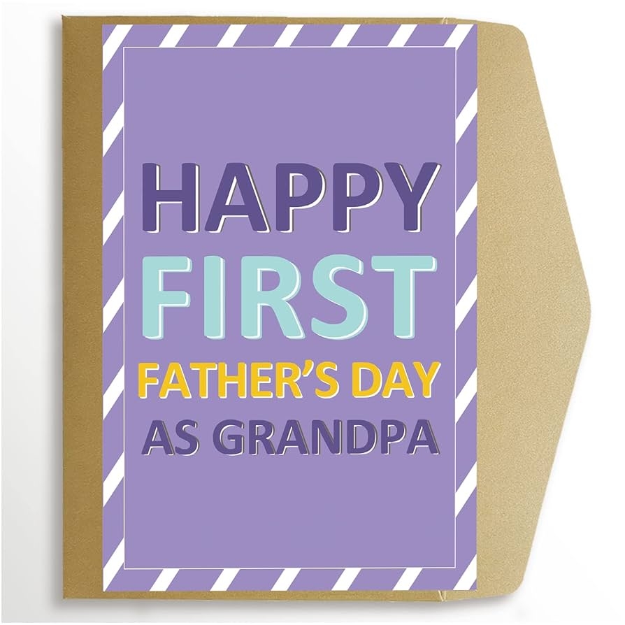 Amazon Spercy First Father s Day Card As Grandpa 1st Father s Day Card As Bubbie Father s Day From Grand Baby Father s Day From Daughter Office Products