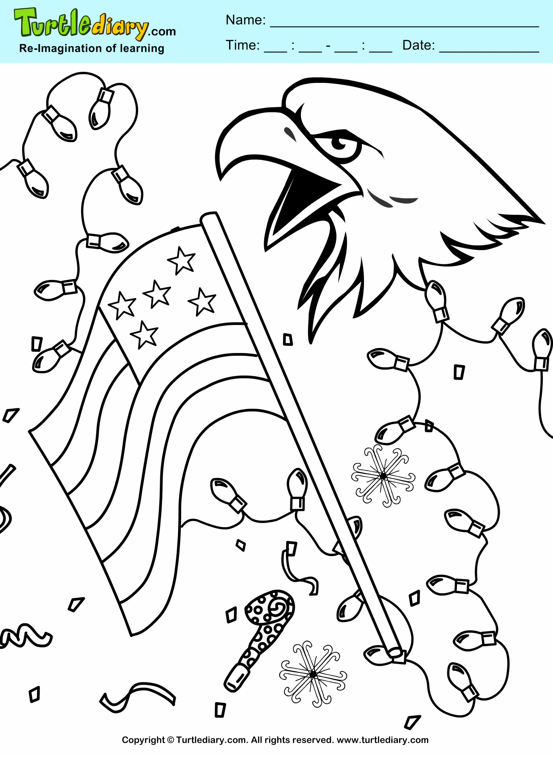 us flag pictures to color
