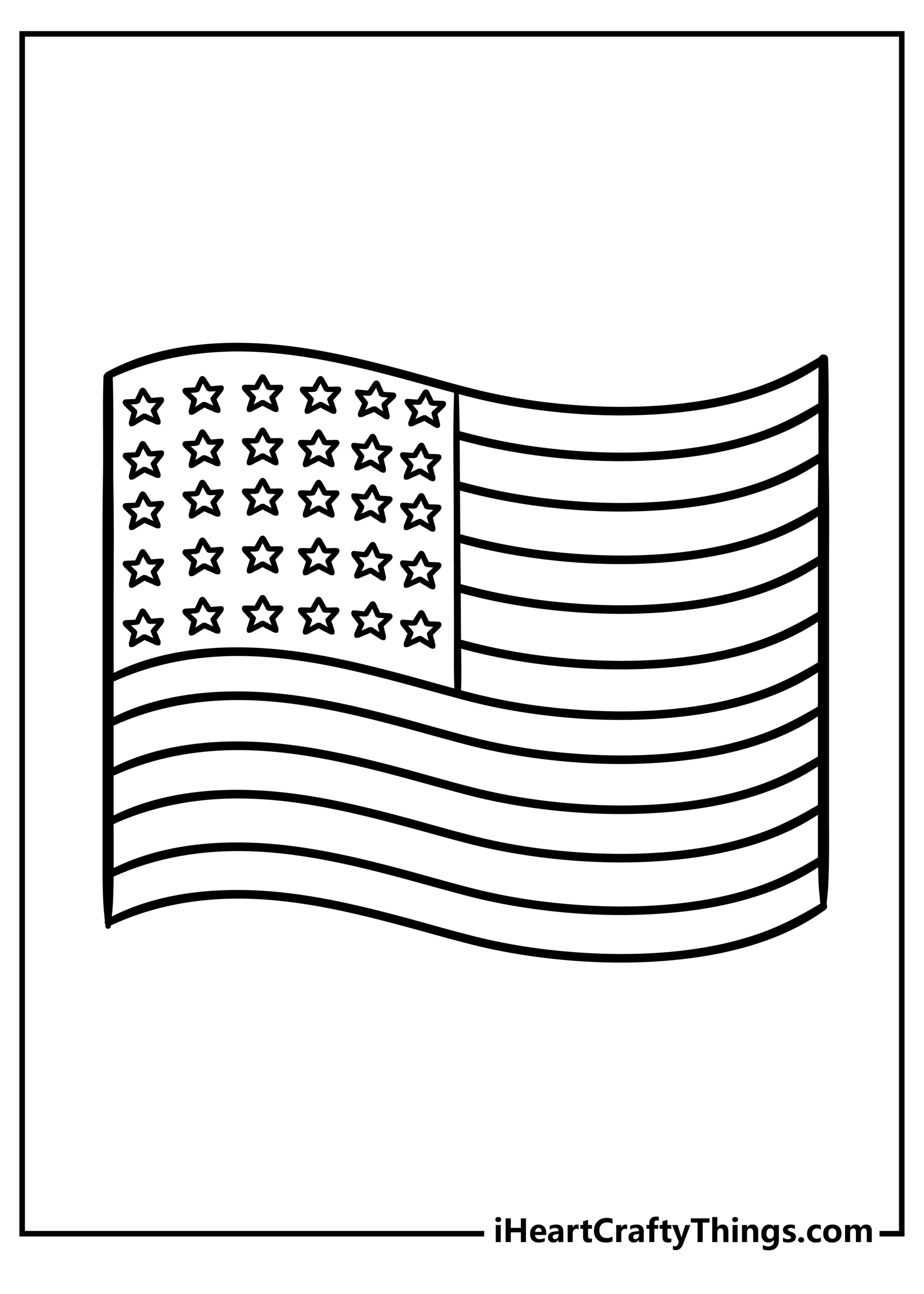 us flag coloring sheet