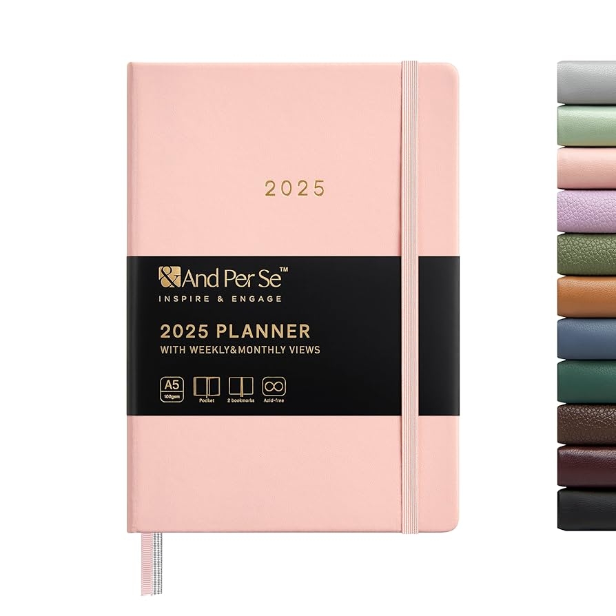 And Per Se 2025 Daily Weekly Monthly Planner Hardcover Planner 5 7 X 8 Daily Planner Monthly Tabs 100gsm Thick Paper Leather Cover Back Pocket A5 Size Pink Amazon de Stationery And Per Se 2025 Daily Weekly Monthly Planner Hardcover Planner 5 7 X 8 Daily Planner Monthly Tabs 100gsm Thick Paper Leather Cover Back Pocket A5 Size Pink Amazon de Stationery