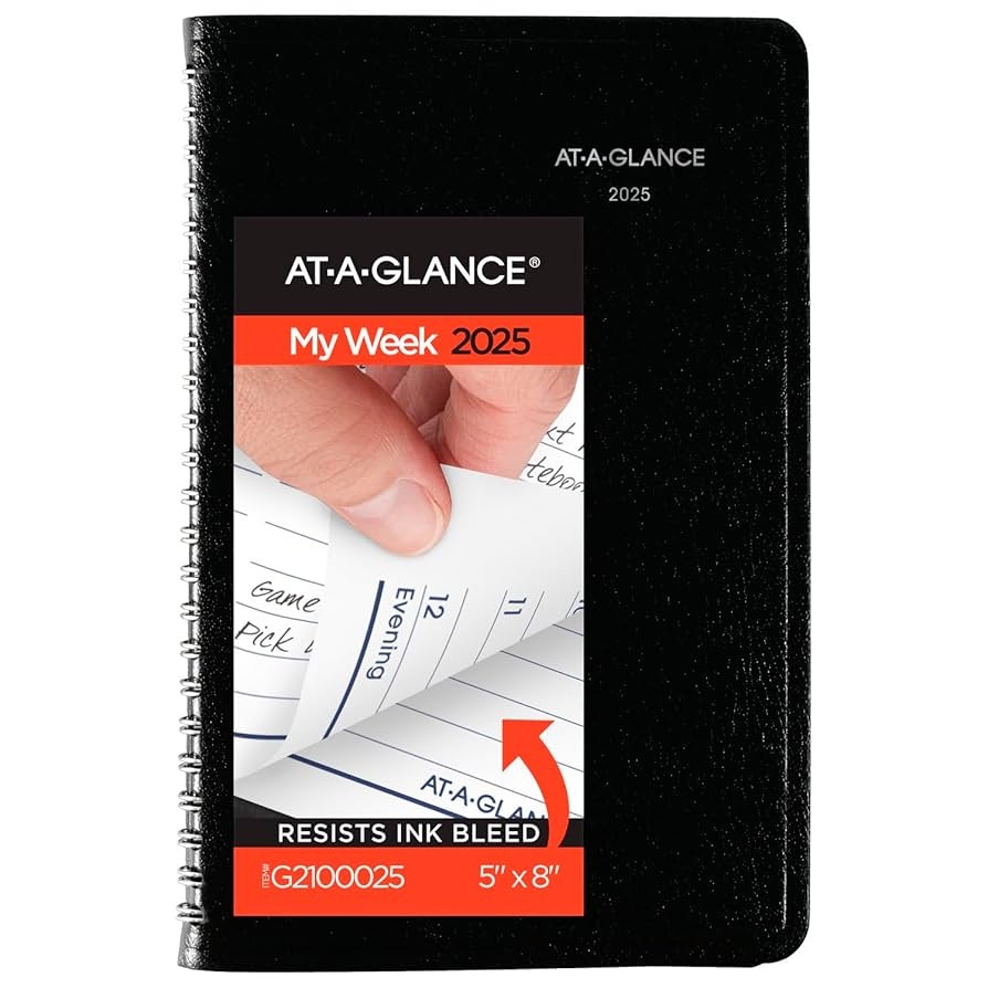 AT A GLANCE 2025 Weekly Planner 5 X 8 Small DayMinder Black G2100025 Amazon de Stationery Office Supplies