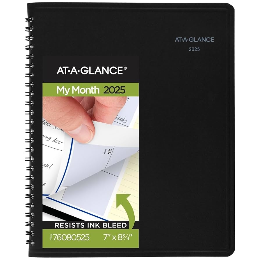 AT A GLANCE 76080525 Monthly Planner 2025 7 X 8 5 Medium QuickNotes Black Amazon de Stationery Office Supplies
