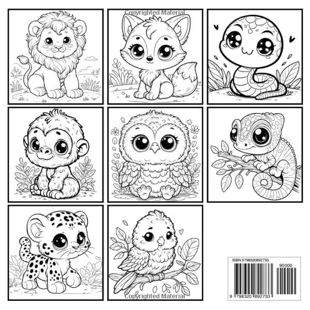 Baby Animals Adorable Coloring Book For Kids 5 12 Super Cute Coloring Pages With Puppy Kitten Sloth Leopard Llama Koala And Many More For Boys And Girls Davidson A Davidson A Amazon de 