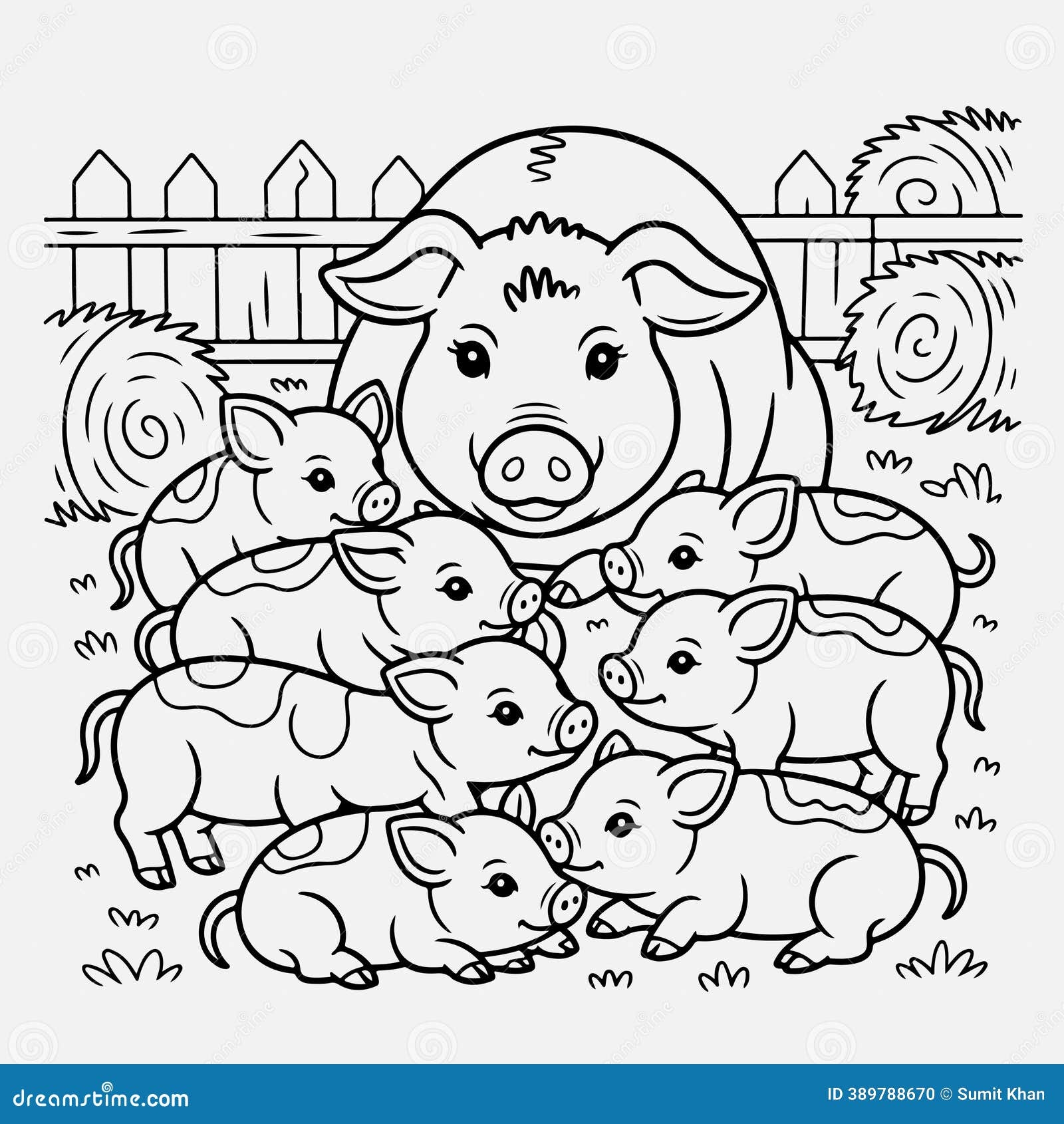 Baby Pig Coloring Page Stock Illustrations 1 037 Baby Pig Coloring Page Stock Illustrations Vectors Clipart Dreamstime