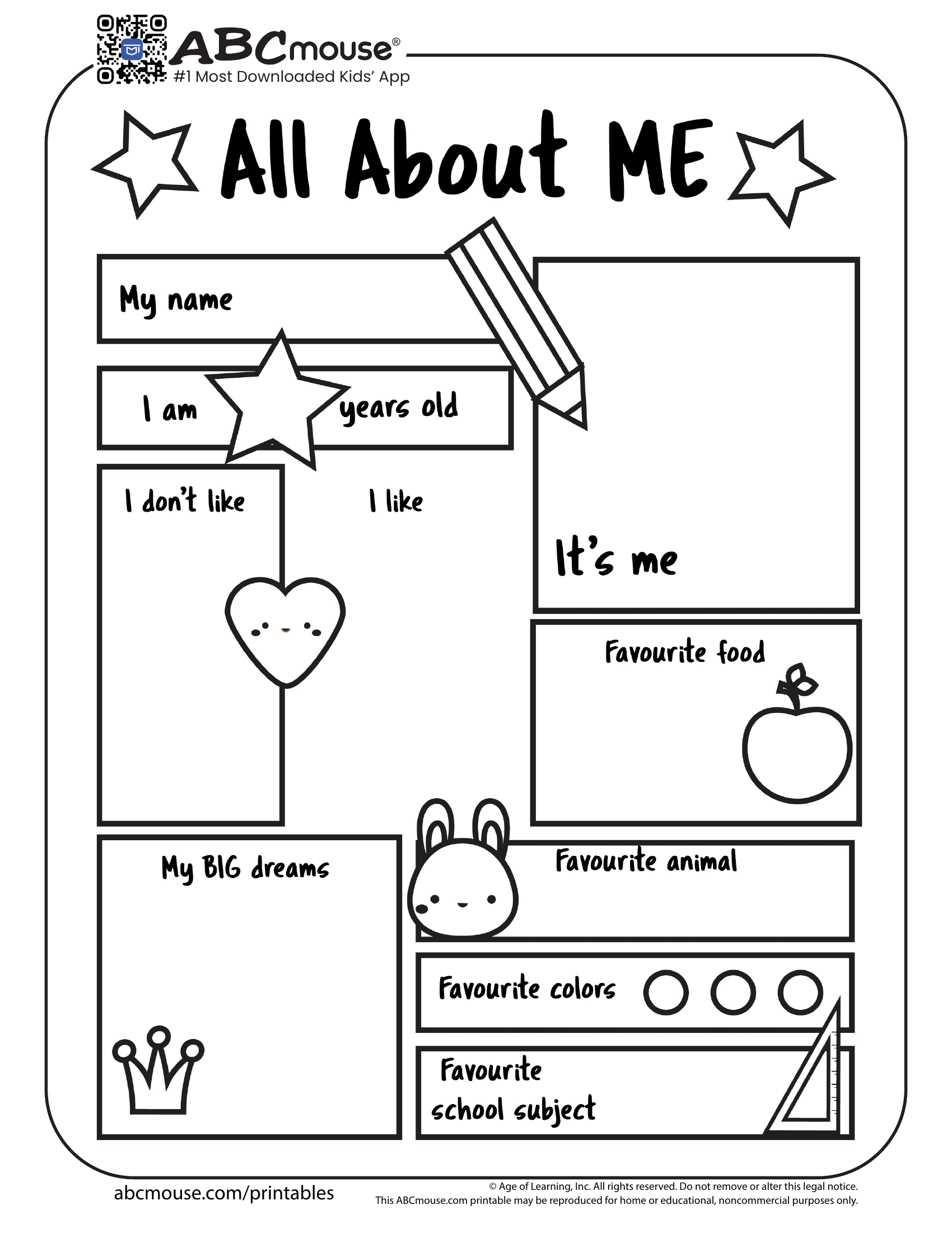 free printable activity worksheets