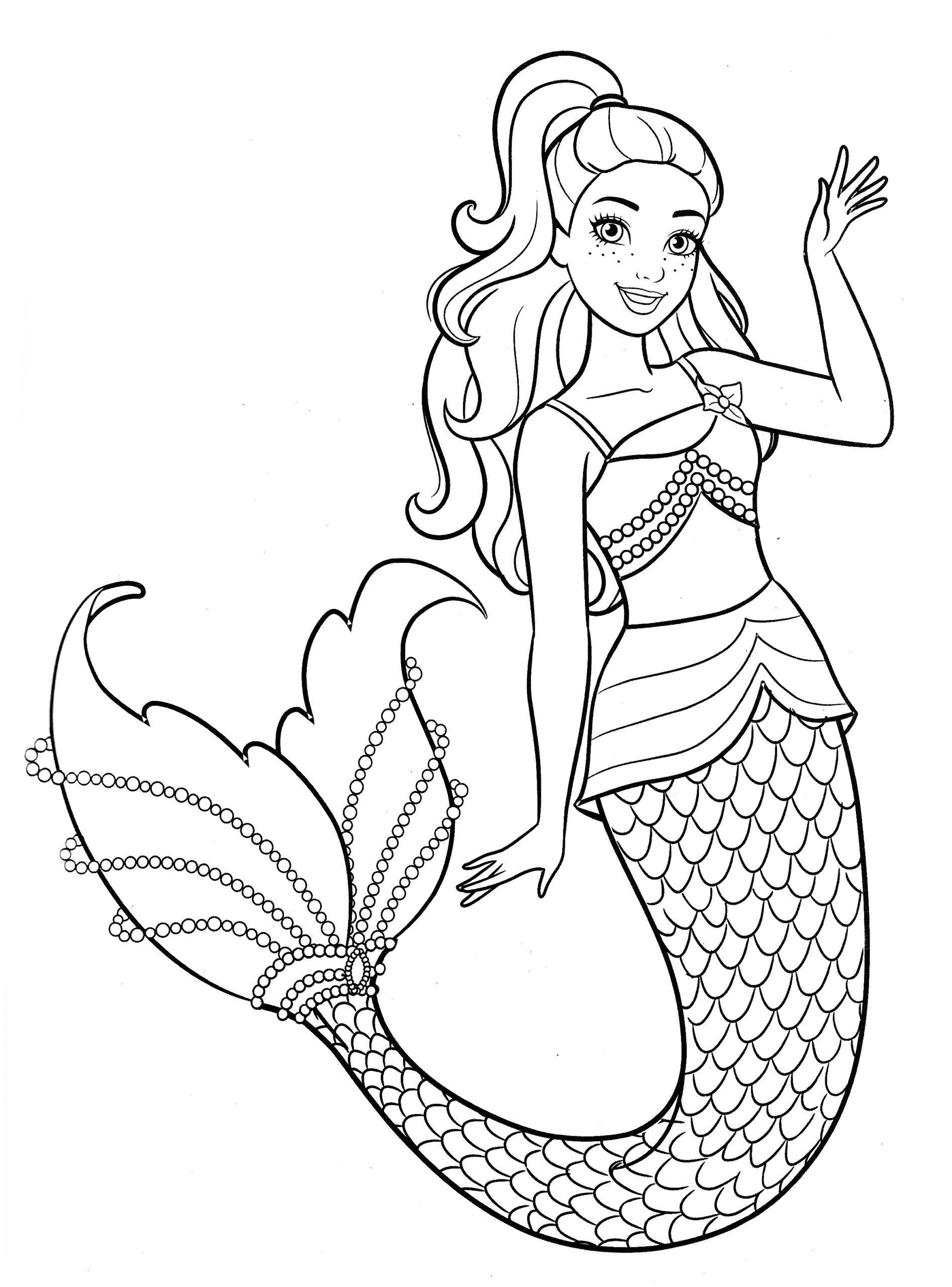 free barbie doll colouring pages