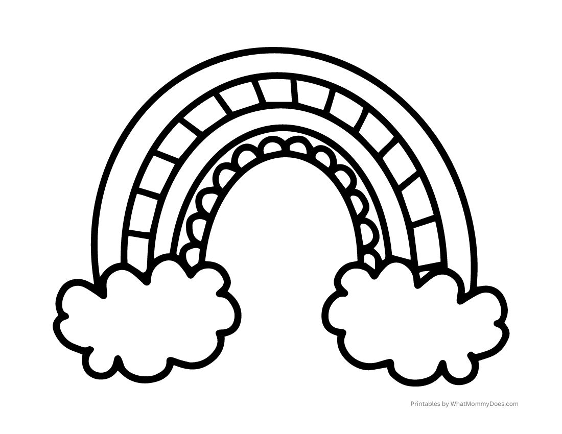 rainbow coloring sheet printable