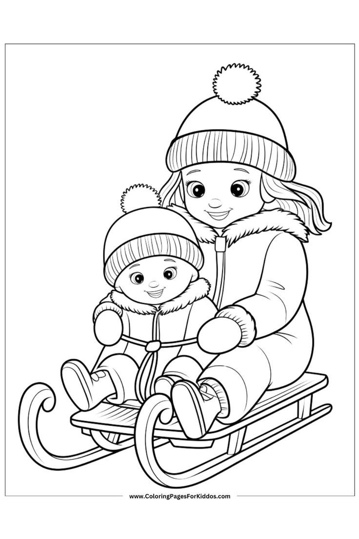 winter coloring pages free printable