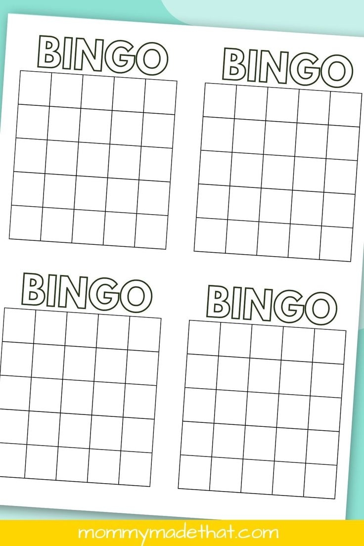 blank bingo cards to print