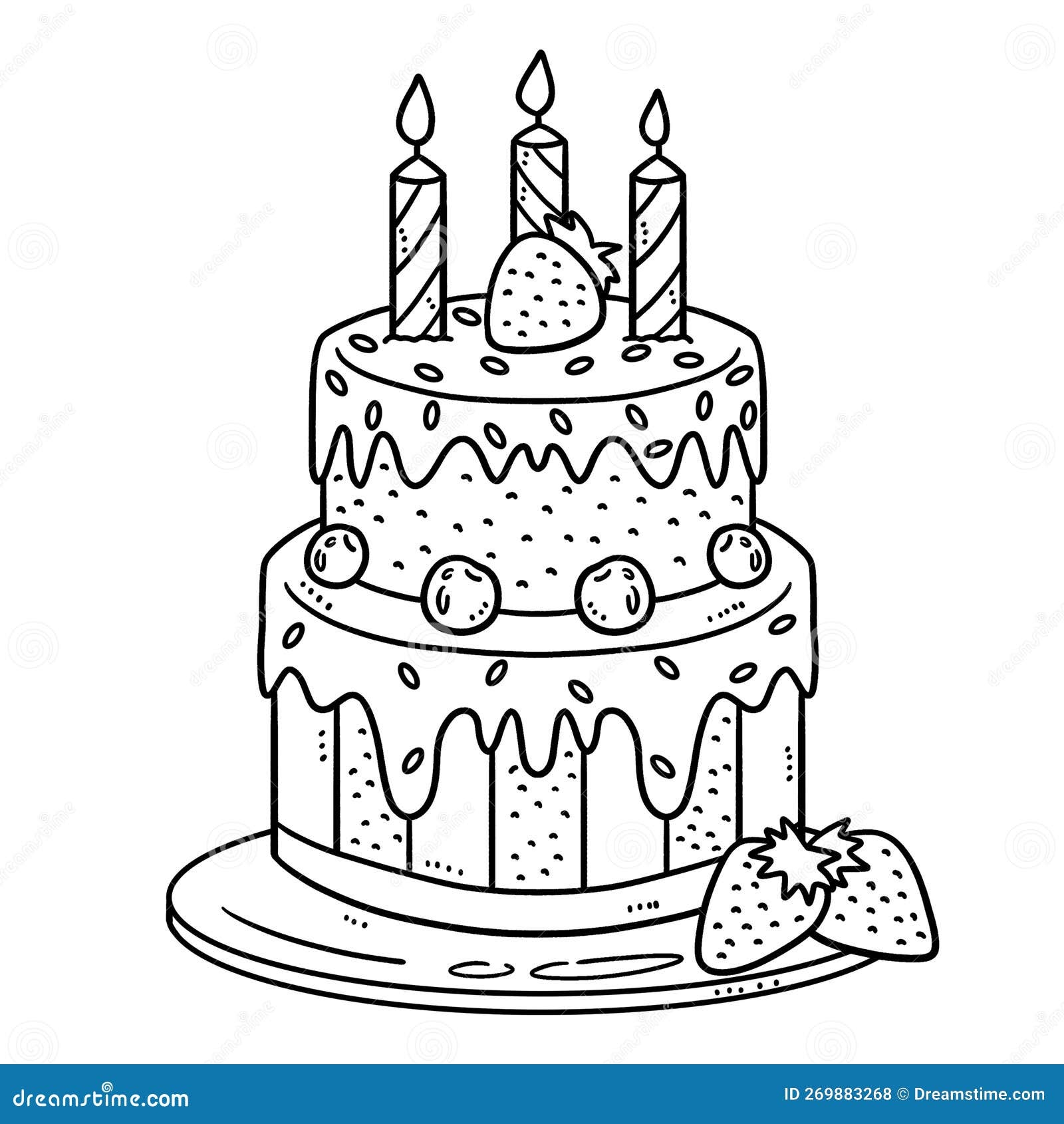 Birthday Cake Colouring Stock Illustrations 818 Birthday Cake Colouring Stock Illustrations Vectors Clipart Dreamstime