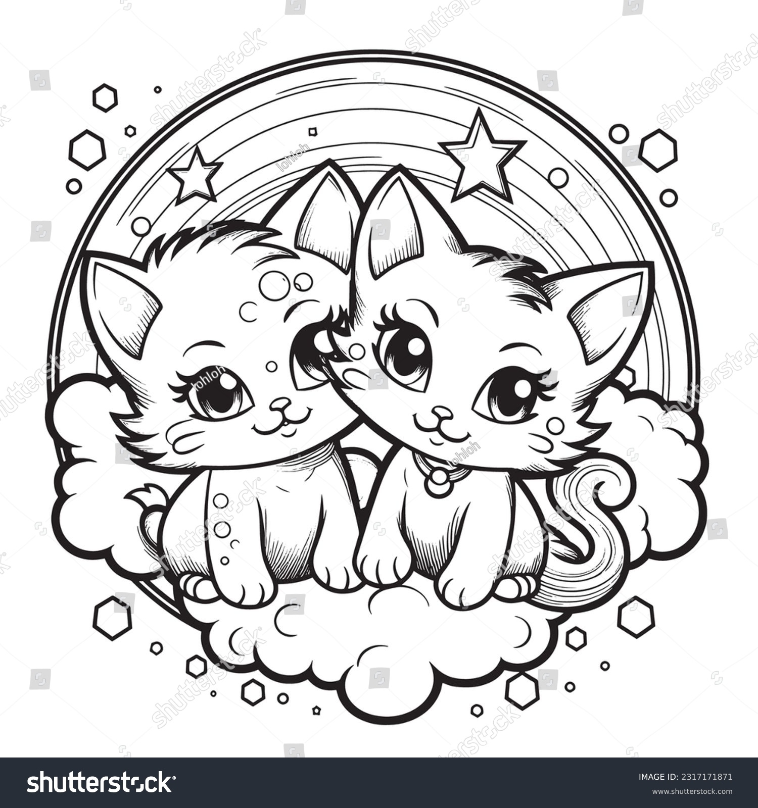kitty cat coloring sheet