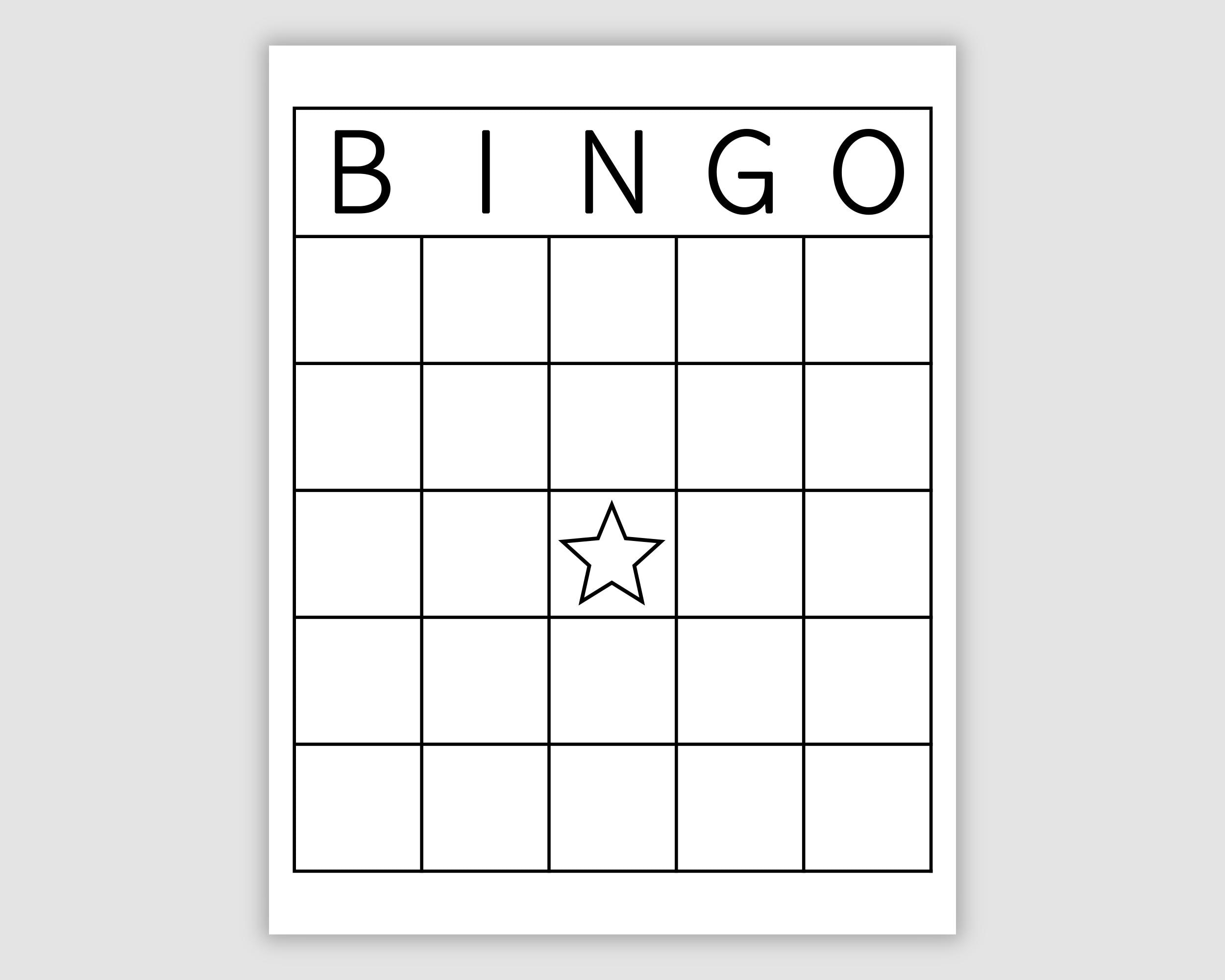 Blank Bingo Card Template Prints 1 2 4 6 And 9 Per Page Printable PDF Download Make Your Own Bingo Card DIY Bingo Printable Card Bingo Etsy Canada