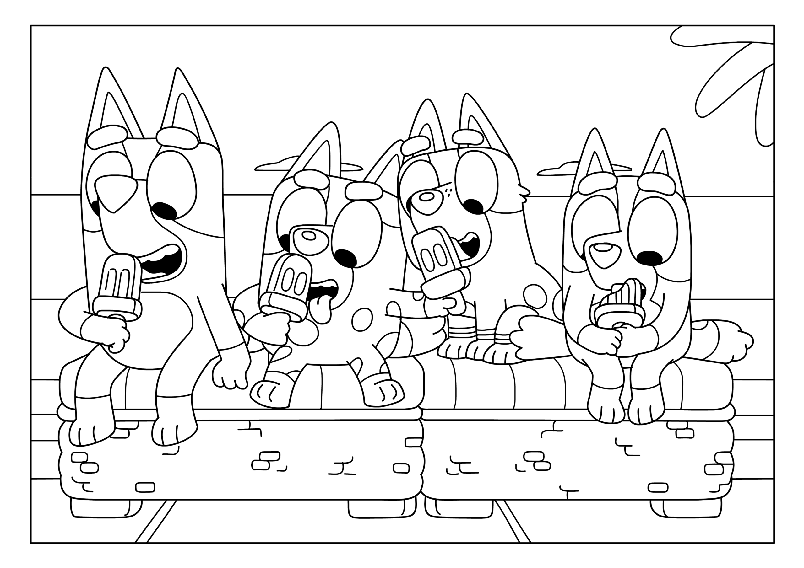 free bluey coloring pages