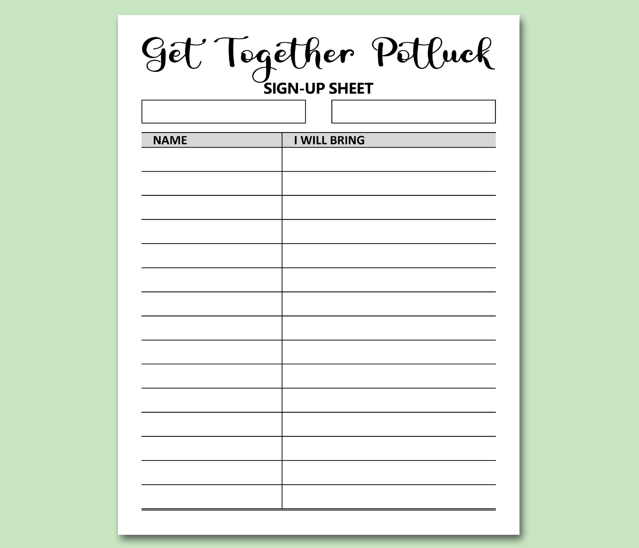 Buy Get Together Potluck Sign Up Sheet Printable Signup Form Potluck Dinner Friends Church Social Reunion Event Games Activities Letter A4 Online In India Etsy
